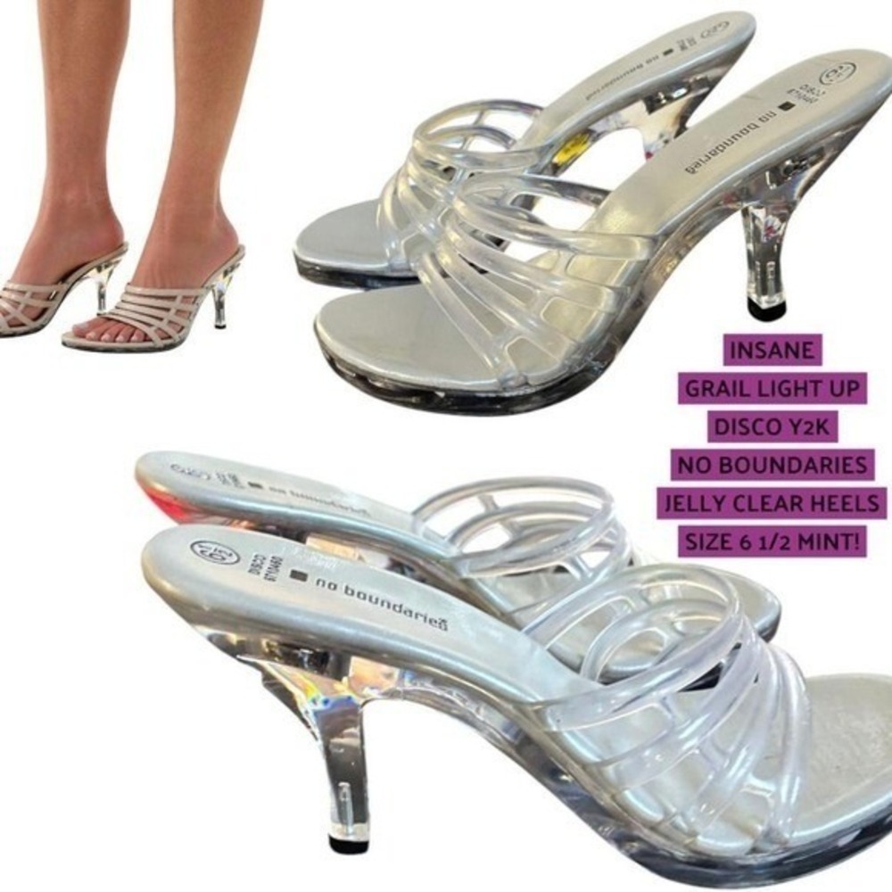 💎 INSANE GRAIL: Working Light-Up Vintage No Boundaries Jelly Heels💎 - Picture 5 of 8